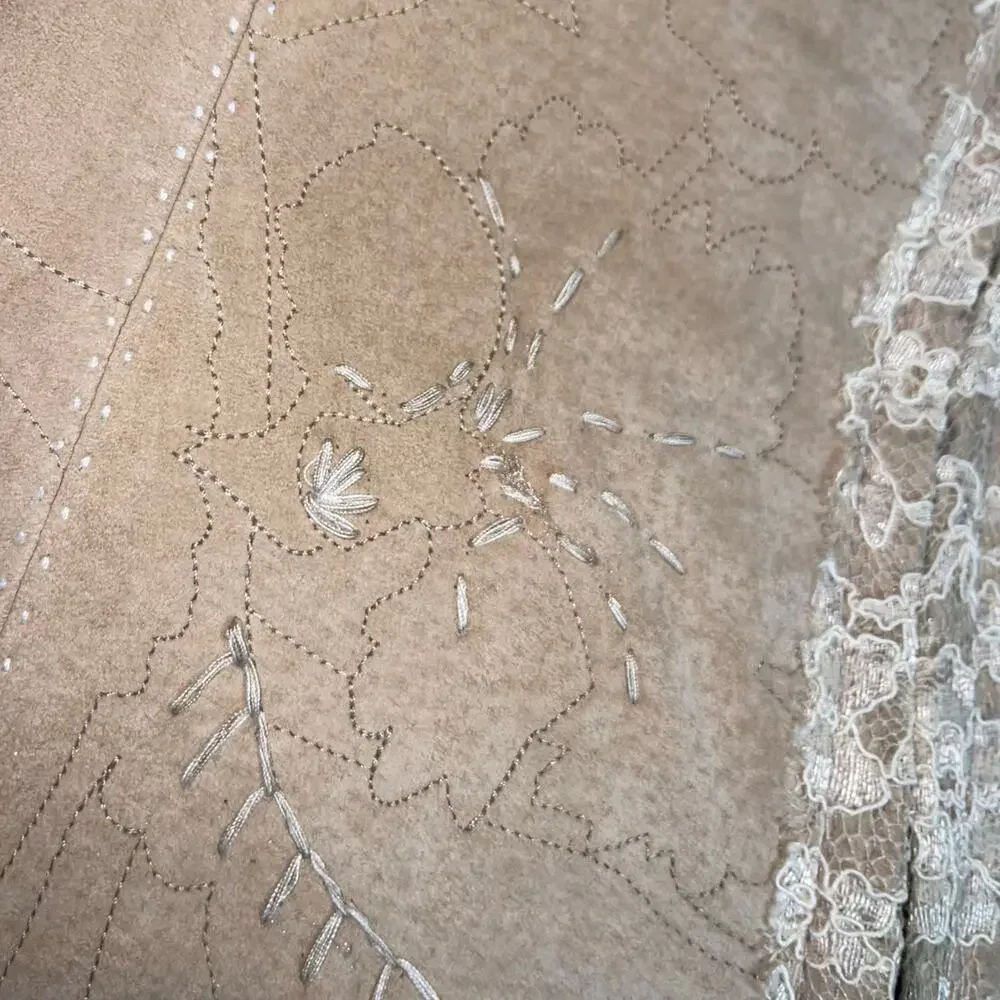 Coldwater Creek Suede Leather Embroidered Vest - Picture 8 of 8